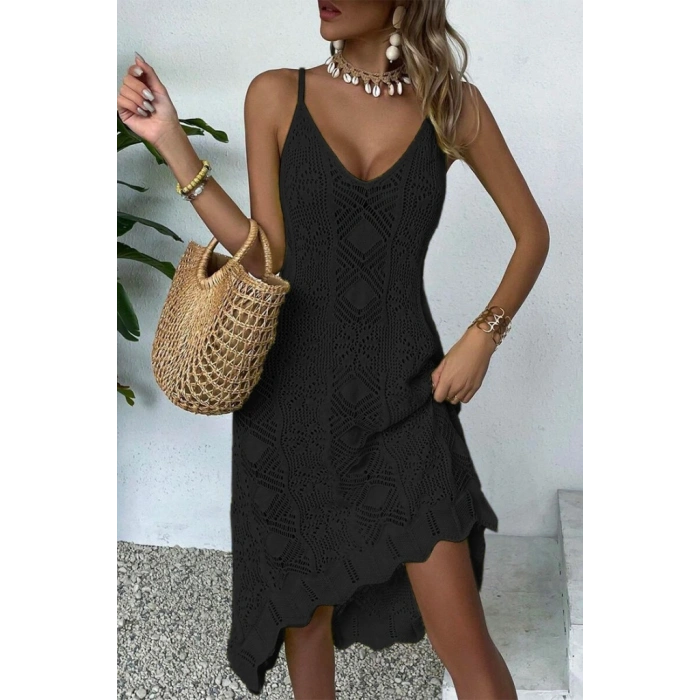 Kadın Ince Askılı Triko Elbise