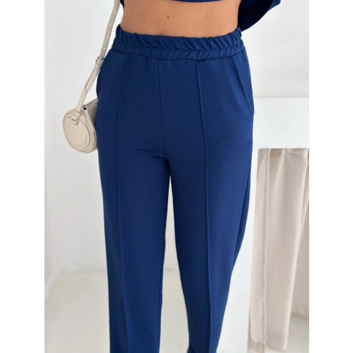 Kadın Kapşunlu Ve Atlet Detaylı Tunik Yüksek Bel Pantolunlu ıkılı Takım