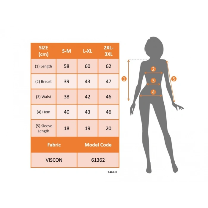Kadın Kısa Kollu Bisiklet Yaka Kalp Taş Detaylı Viskon Bluz