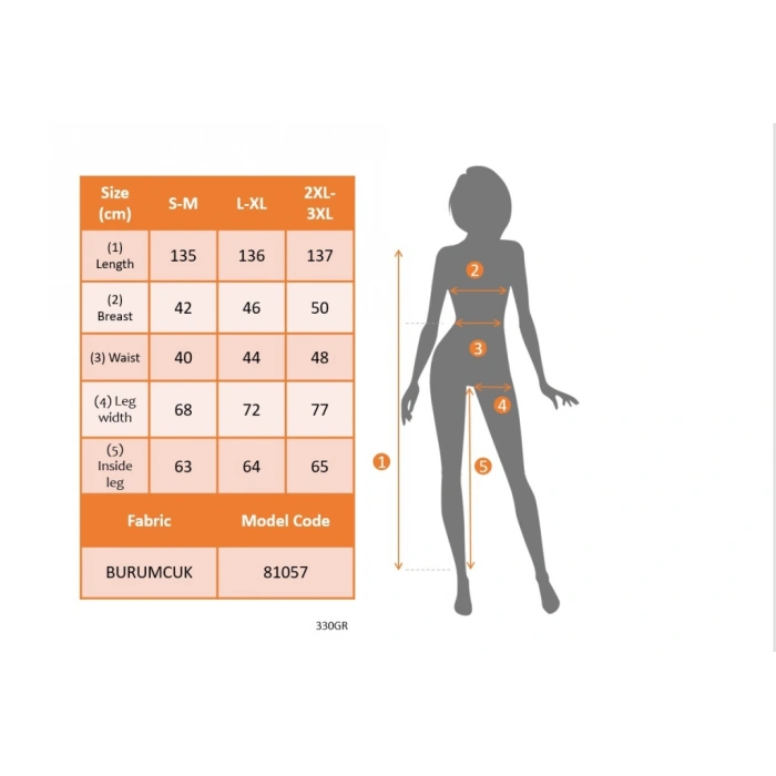 Kadın Kısa Kollu önden Düğmeli Paçaya Doğru Geniş Cepli Uzun Bürümcük Tulum
