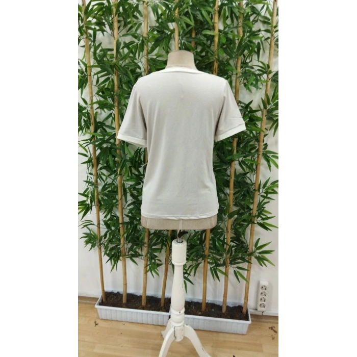 Kadın Kısa Kollu V Yakalı Viskon Bluz