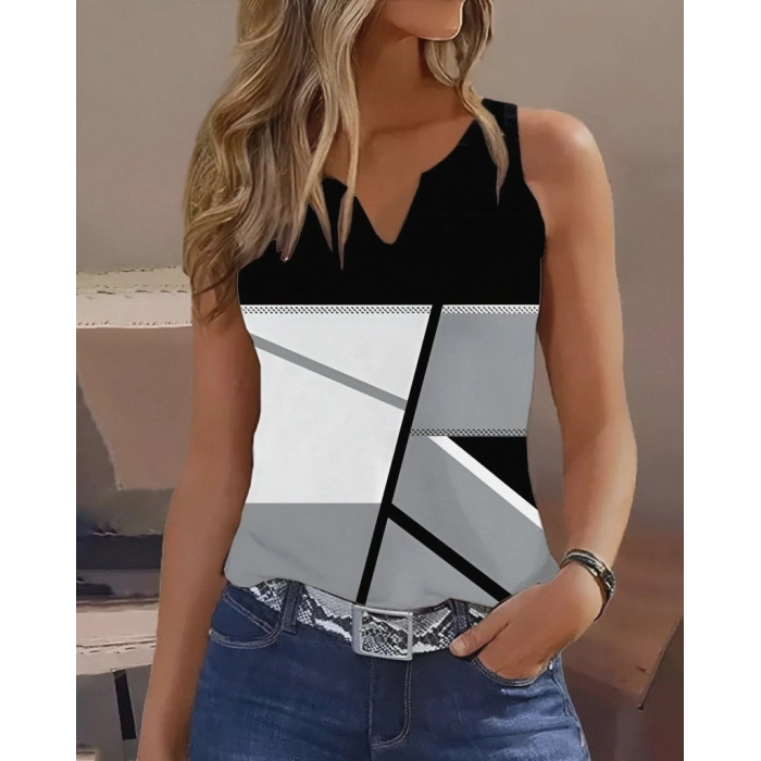 Kadın Kolsuz V Yaka Mikro Bluz