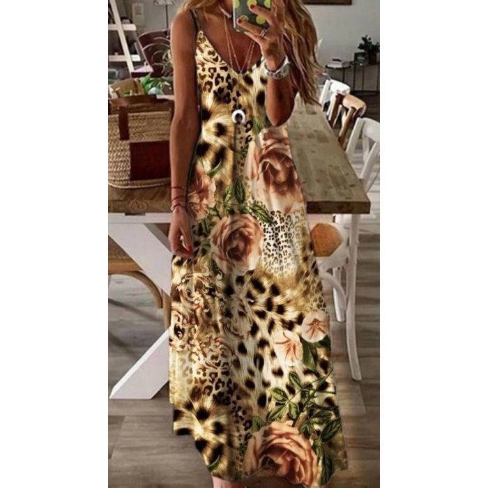 Kadın uprem Kumaş Dijital Baskılı Elbise