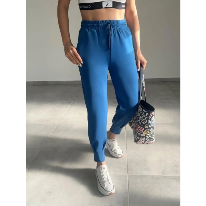 Kadın Uzun Kol V Yaka Kapüşon Detay weat Ve Yüksel Bel Eşofman Ikili Takım