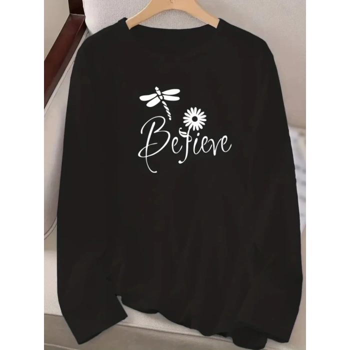 Kadın Uzun Kollu Bisiklet Yaka çiçek Desenli Viskon Bluz