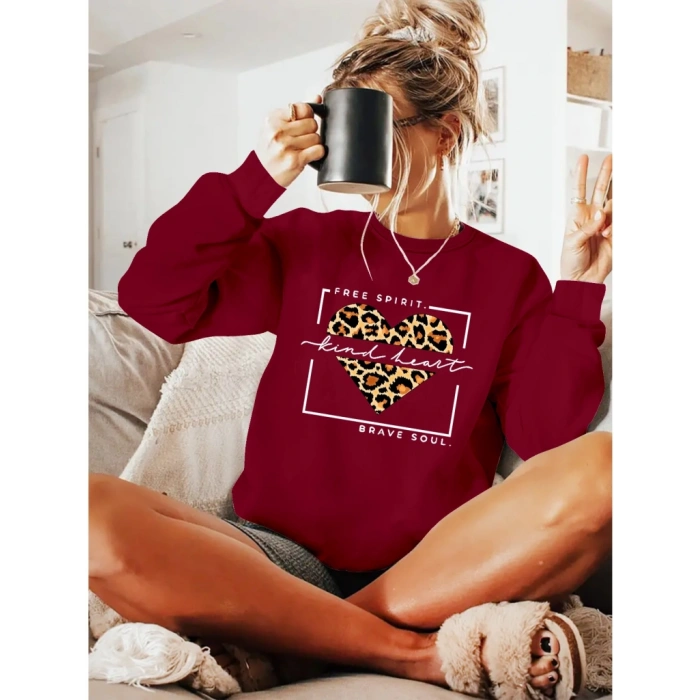 Kadın Uzun Kollu Bisiklet Yaka Desenli Viskon Iki Iplik Bluz