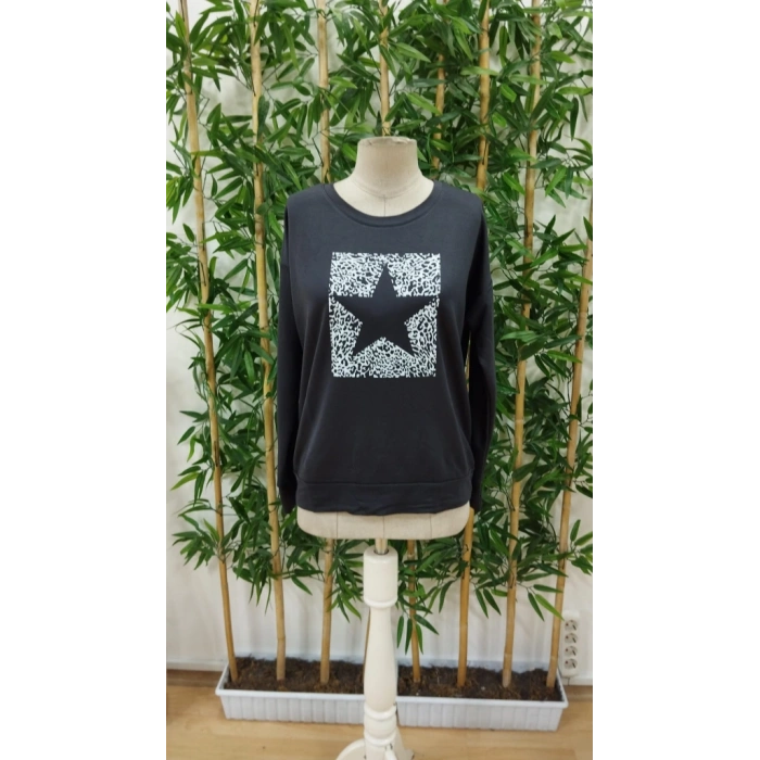 Kadın Uzun Kollu Bisiklet Yaka Desenli Viskon Iki Iplik Bluz