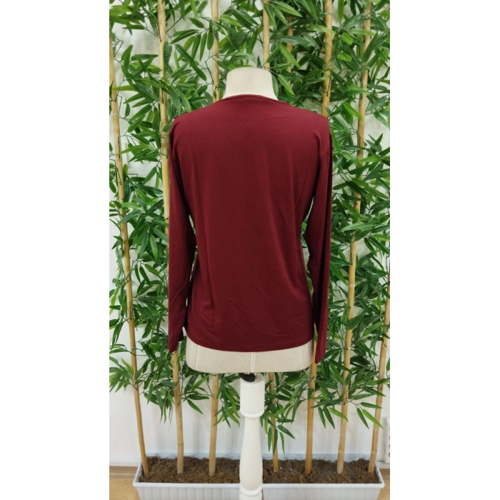 Kadın Uzun Kollu Bisiklet Yaka Kurukafa Desenli Viskon Bluz