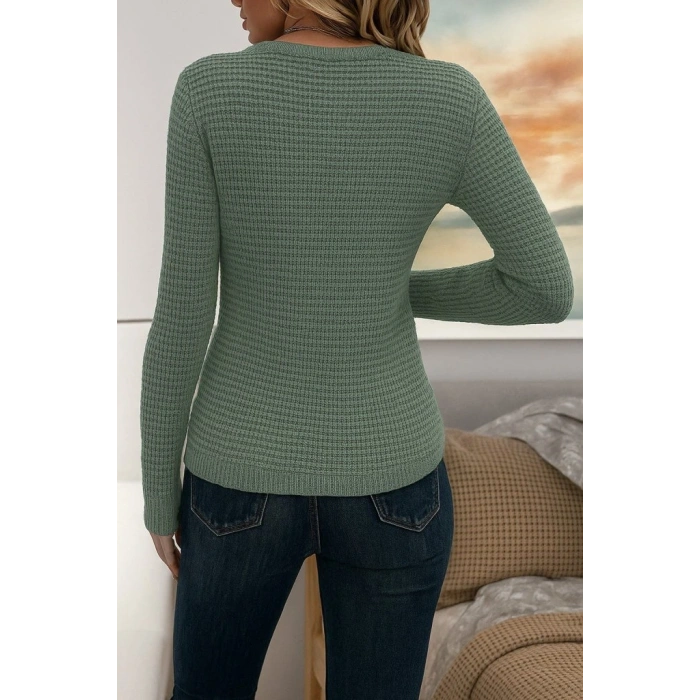 Kadın Uzun Kollu Bisiklet Yaka Triko Kazak