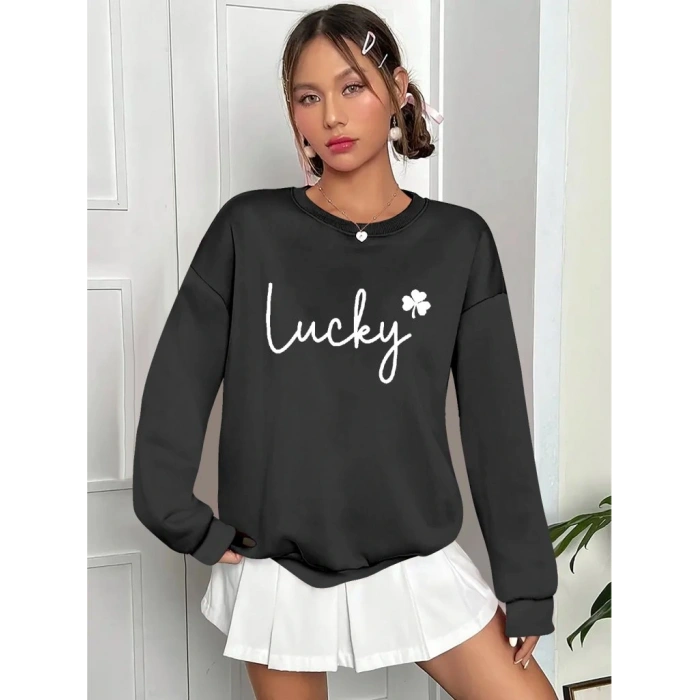 Kadın Uzun Kollu Bisiklet Yaka Viskon Iki Iplik Bluz