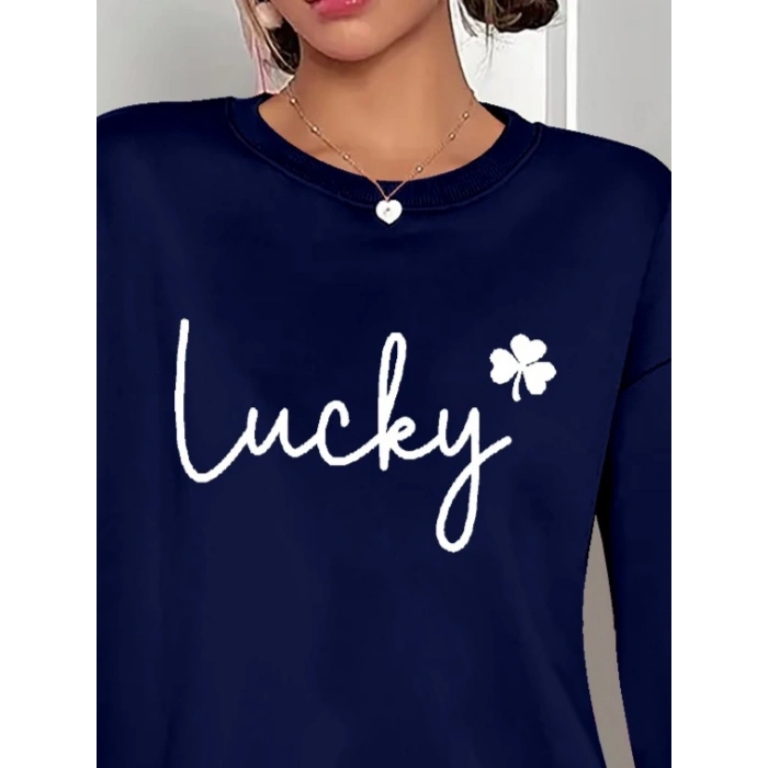 Kadın Uzun Kollu Bisiklet Yaka Viskon Iki Iplik Bluz