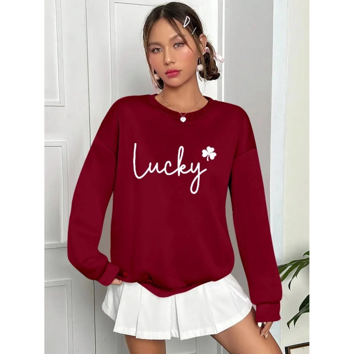 Kadın Uzun Kollu Bisiklet Yaka Viskon Iki Iplik Bluz