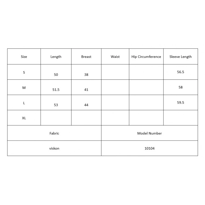 Kadın Uzun Kollu eopar şeritli Viskon Bluz