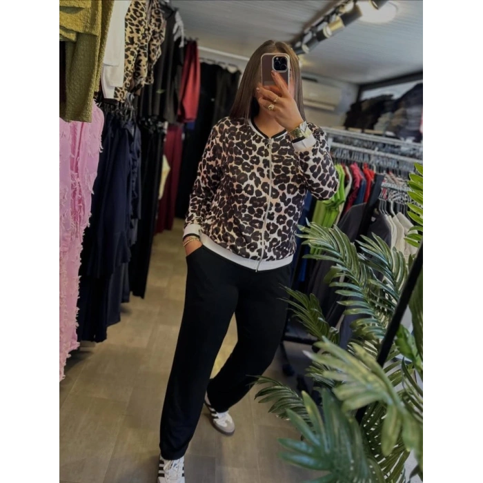 Kadın Uzun Kollu epoar Detay odal Kumaş Ikili Takım