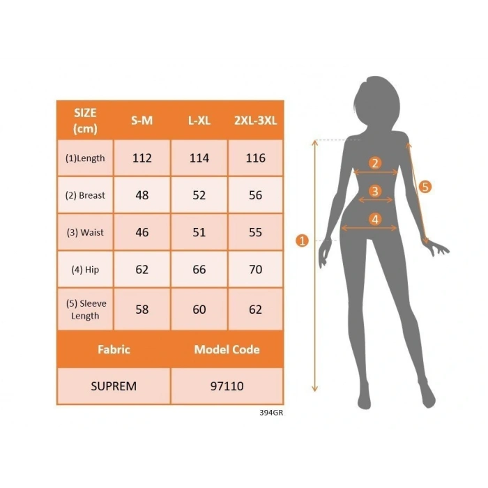 Kadın Uzun Kollu Hakim Yakalı Düğmeli Kuşaklı Desenli Maxi Mikro Süprem Elbise