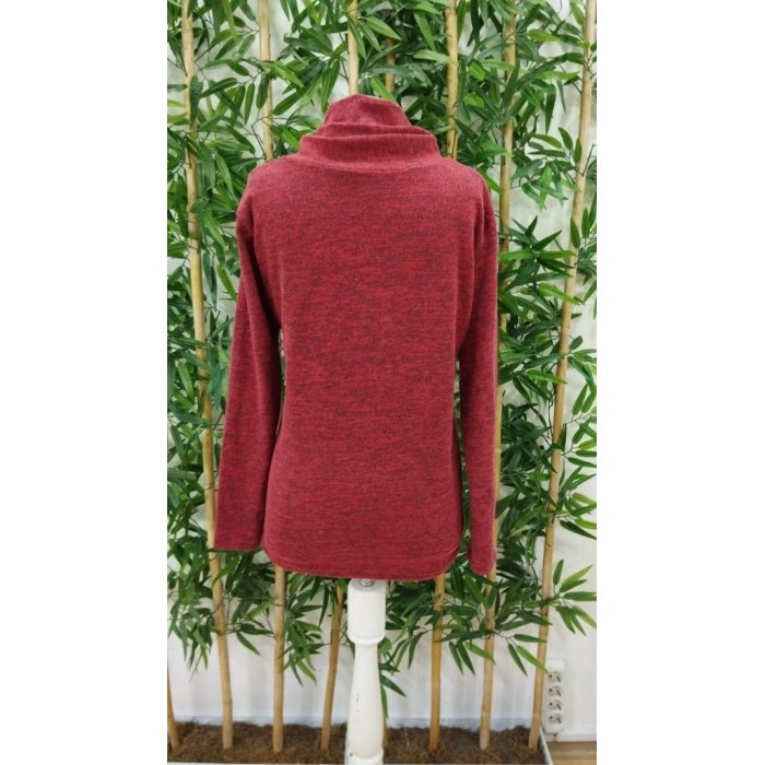 Kadın Uzun Kollu Kapişon Yaka Düğmeli Yumoş Bluz