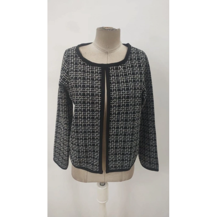 Kadın Uzun Kollu önü Açık şanel Kısa Ceket