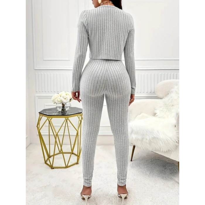 Kadın Uzun Kollu şardonlu Kaşkorse Straplez Ile Kısa önden Düğmeli Ceket Ikili Takım