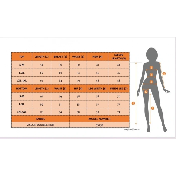 Kadın Uzun Kollu V Yakalı Viskon Iki Iplik Bluz Ve Pantolon Ikili Takım