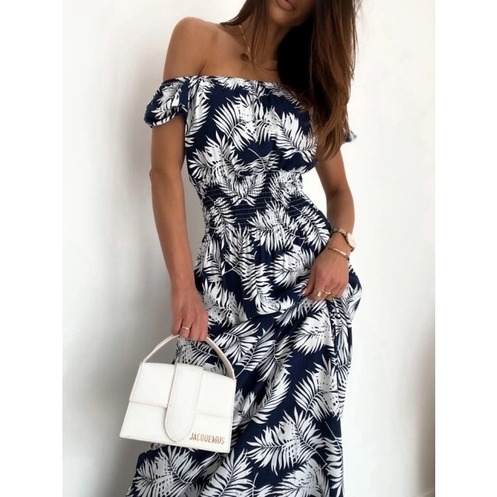 Kadın Yaprak Desenli Elbise