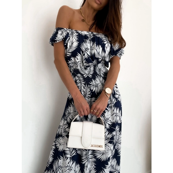 Kadın Yaprak Desenli Elbise