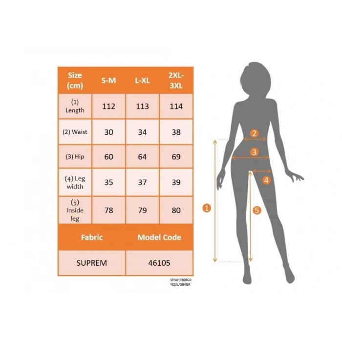 Kadın Yüksek Bel Büzgülü Etnik Desen Baskılı Süprem Pantolon