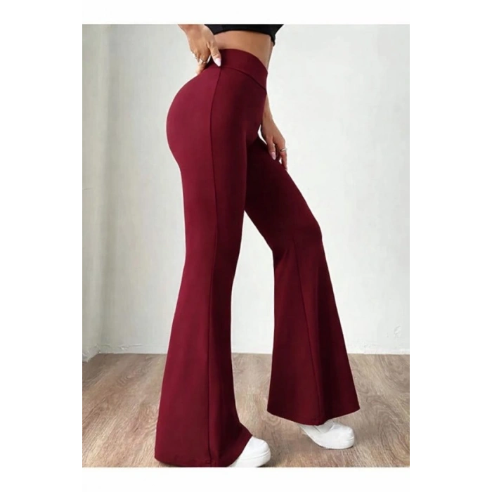 Kadın Yüksek Bel Ispanyol Paça Tayt