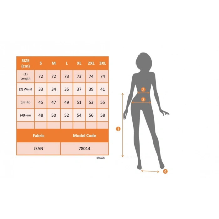 Kadın Yüksek Bel önden Yırtmaçlı Cepli idi Kot Etek