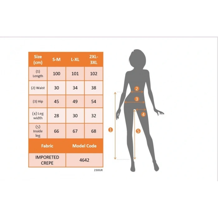 Kadın Yüksek Bel önden Zincir Detaylı Ithal Krep Pantolon