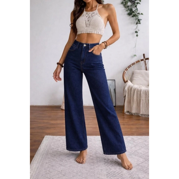 Kadın Yüksek Bel Palazzo Pantolon