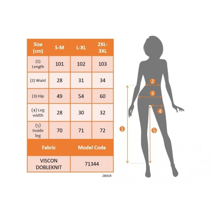 Kadın Yüksek Bel Yan şerit Detaylı Yırtmaçlı Viskon Iki Iplik Pantolon