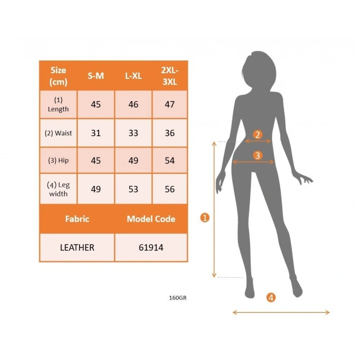 Kadın Yüksek Belli Yandan çivili Mini Deri Etek