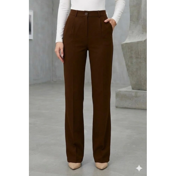 Kadın Yüksel Bel Full ikralı Palazzo Pantolon