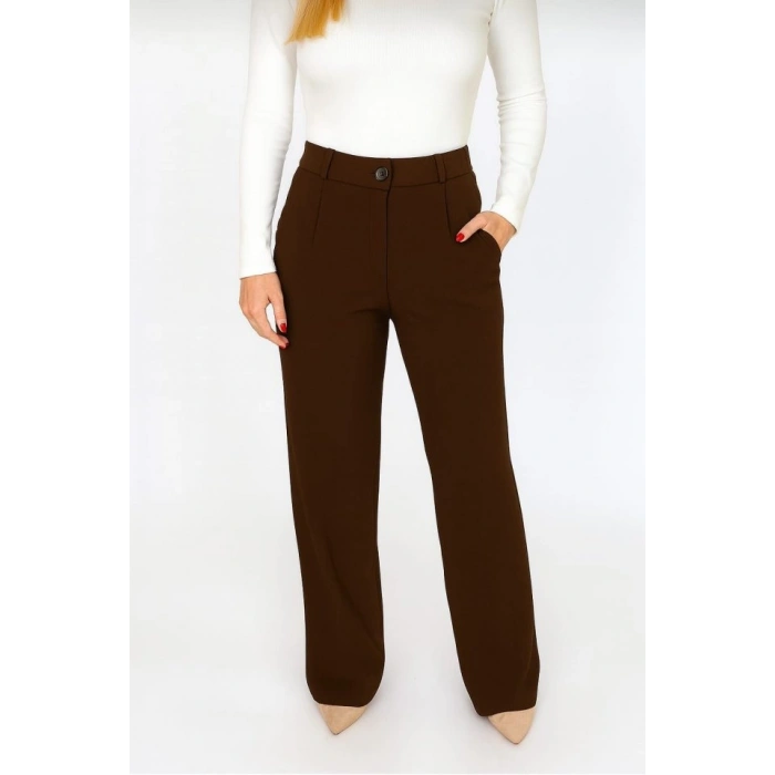 Kadın Yüksel Bel Full ikralı Palazzo Pantolon