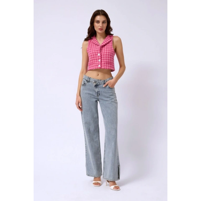 Kazayağı Crop Yelek