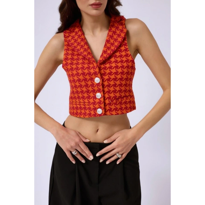 Kazayağı Crop Yelek