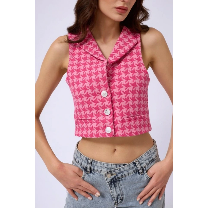 Kazayağı Crop Yelek