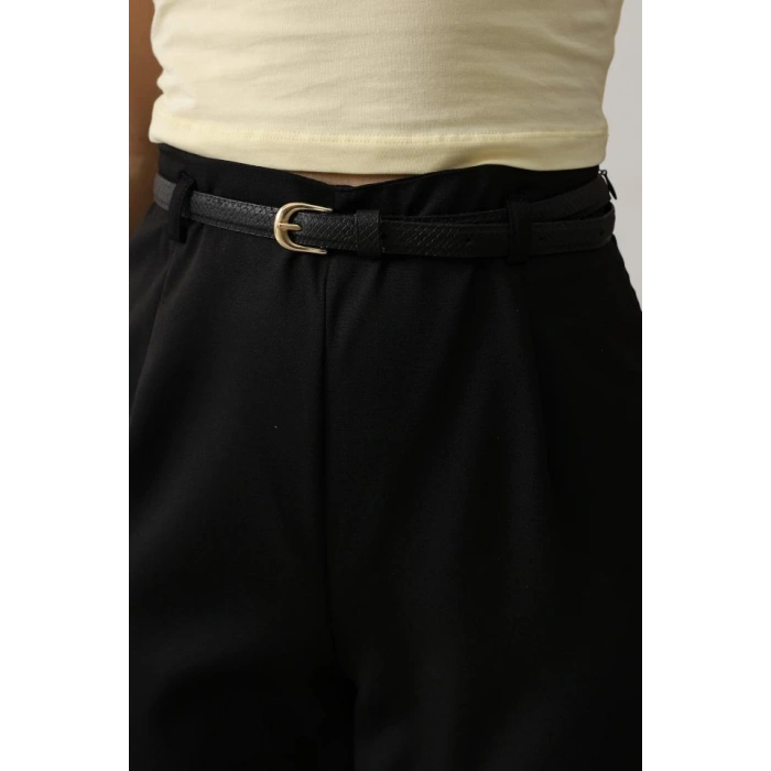 Kemer Pens Detaylı Pantolon  iyah