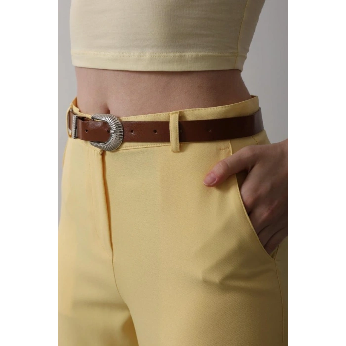 Kemerli Havuç Pantolon  arı