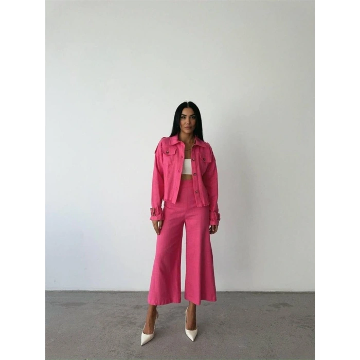 KETEN PÜKÜ DETAYI GÖEKPANTOON TAKI  Fuşya