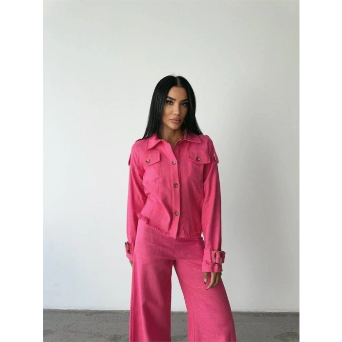 KETEN PÜKÜ DETAYI GÖEKPANTOON TAKI  Fuşya