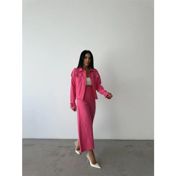 KETEN PÜKÜ DETAYI GÖEKPANTOON TAKI  Fuşya