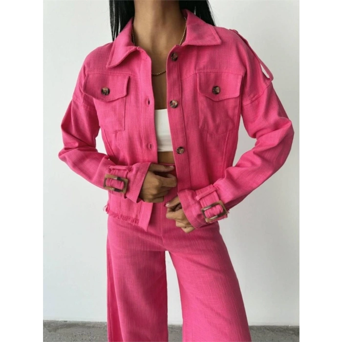 KETEN PÜKÜ DETAYI GÖEKPANTOON TAKI  Fuşya