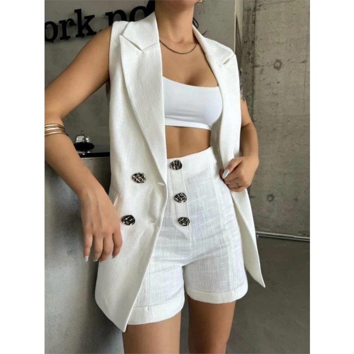 KETEN YEEK  ŞORT TAKI  Beyaz