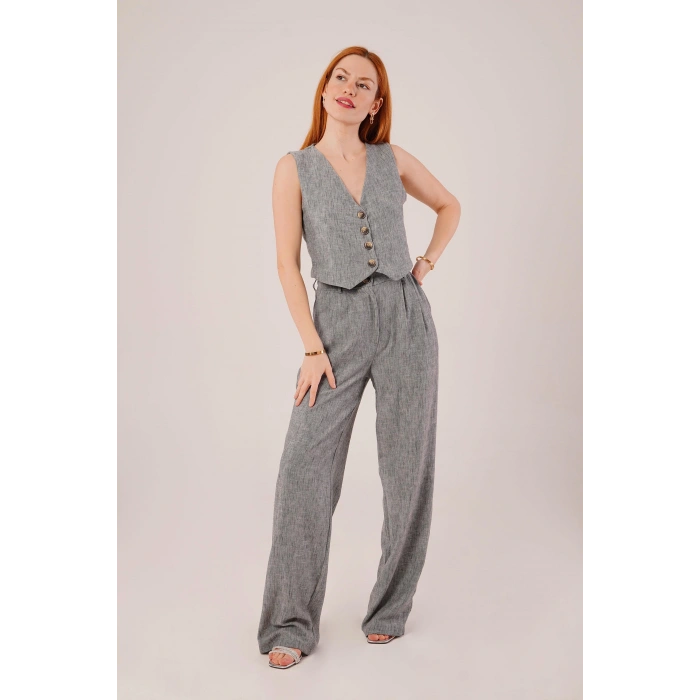 Kırçıllı Desen Antrasit Takım