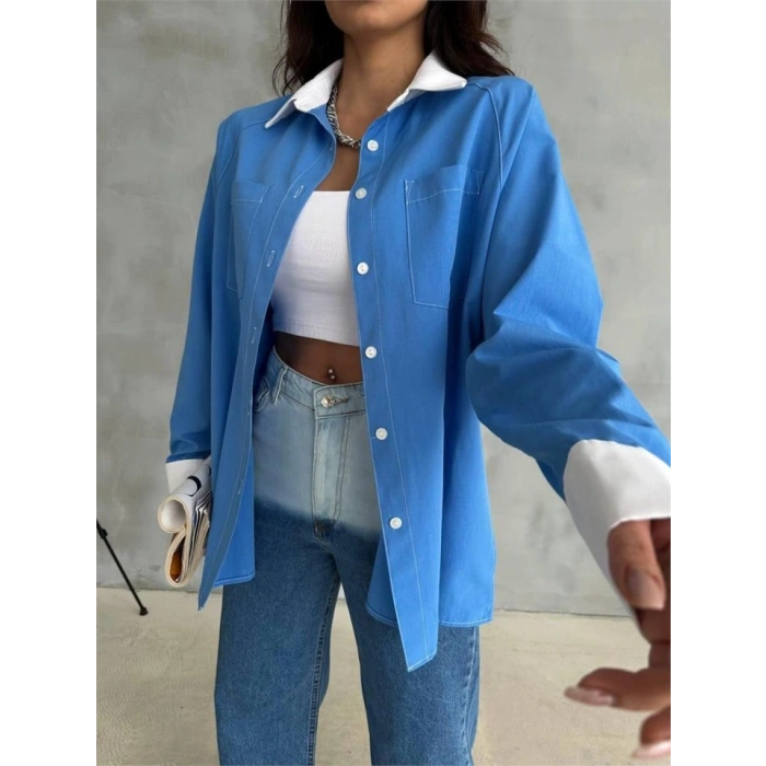 KOL VE ANŞET BEYAZ KAPALI PİLE DETAYLI GÖLEK  avi