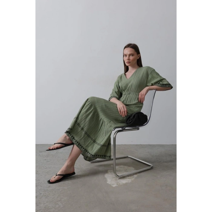 KolEtekNakışlıElbise  Haki