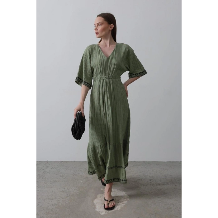 KolEtekNakışlıElbise  Haki