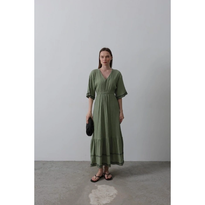 KolEtekNakışlıElbise  Haki