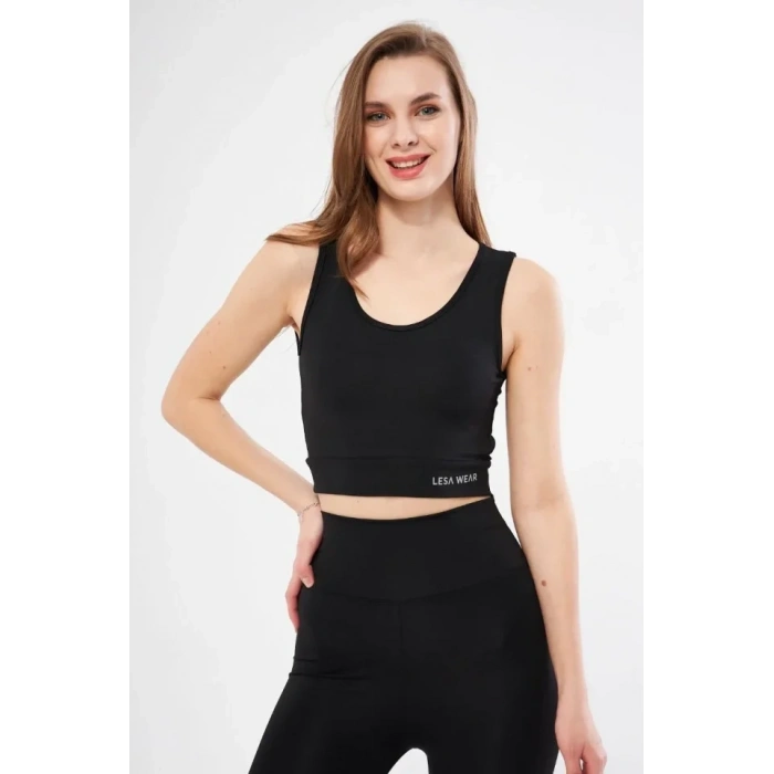 Kolsuz Dalgiç Baskılı Crop  iyah